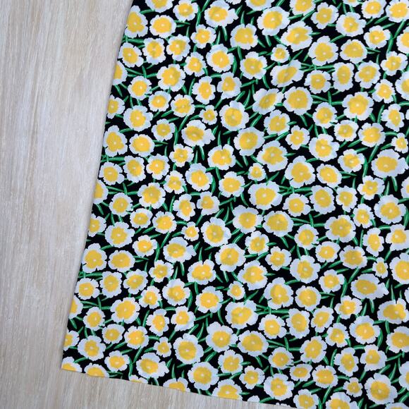 NWT DVF X Target Mini Yellow Black Poppy Floral 90's Cottagecore Shift Dress 14 - Picture 3 of 12